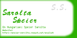 sarolta speier business card